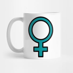 Blue Female Symbol Mug